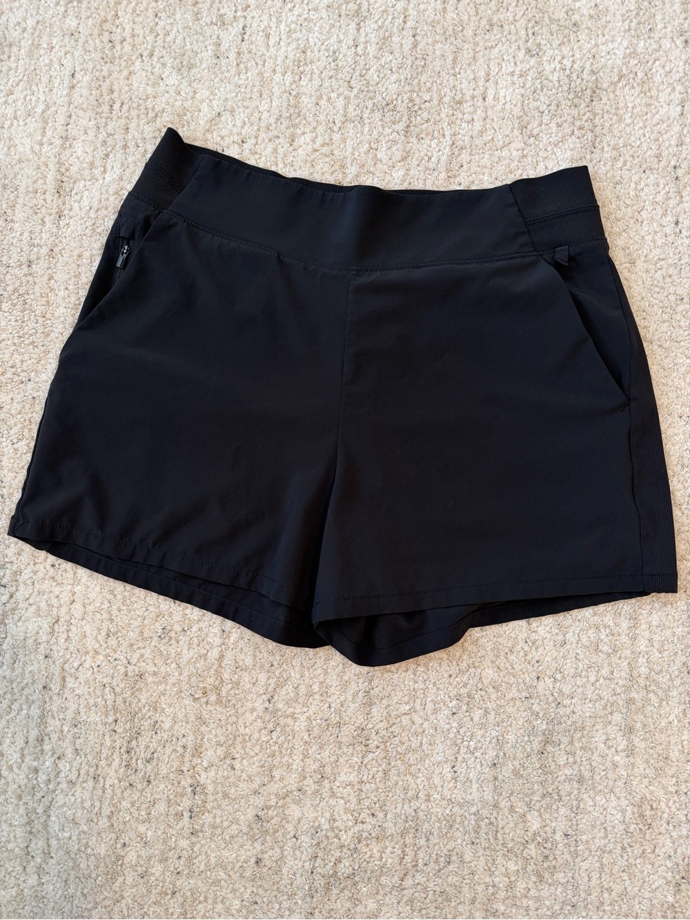 Athleta Black Performance Athletic Shorts with Side Pockets